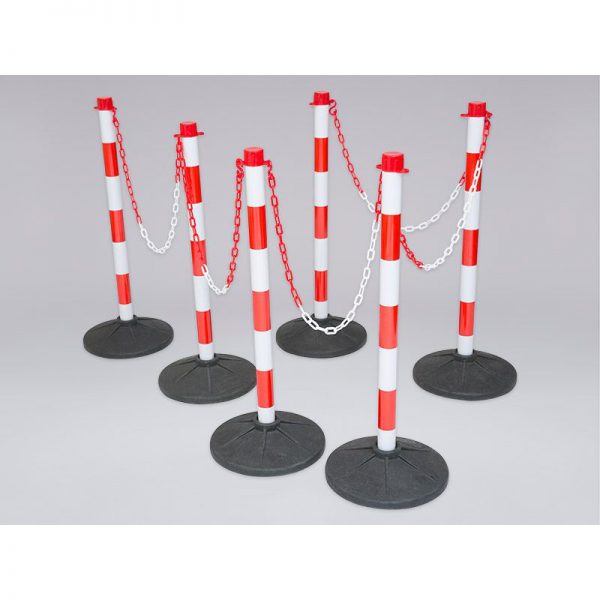 EHV-CHAINPOST-RED-WHITE-SET-OF-6