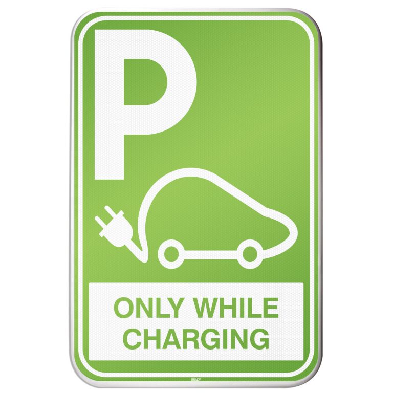 Buy Electric Vehicle Parking Only While Charging Sign Eintac 9450