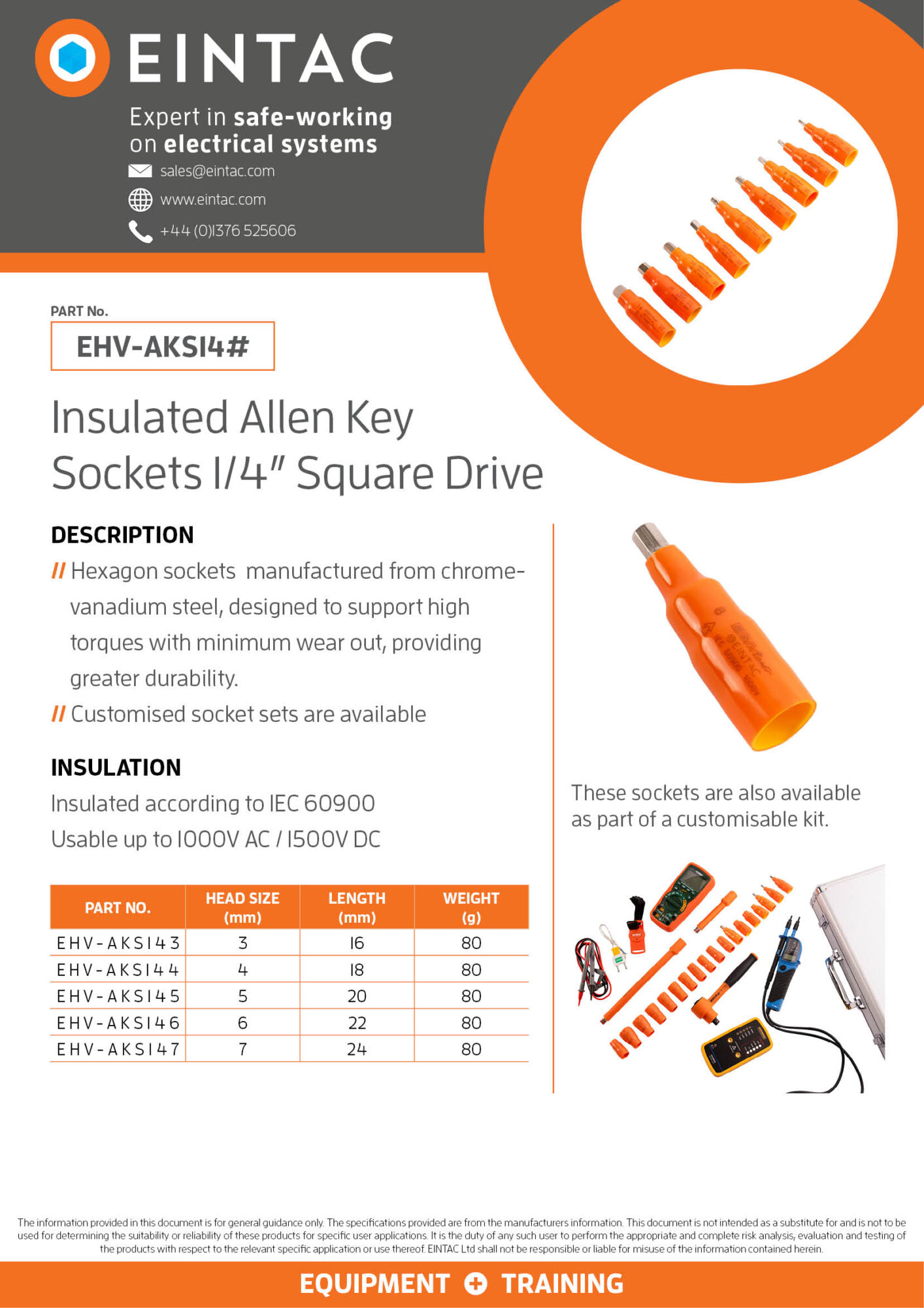 Buy Insulated Allen Key Socket 1/2" Sq Drive EINTAC